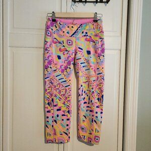 Lilly Pulitzer Luxletic Pink Patterned Cropped Leggings